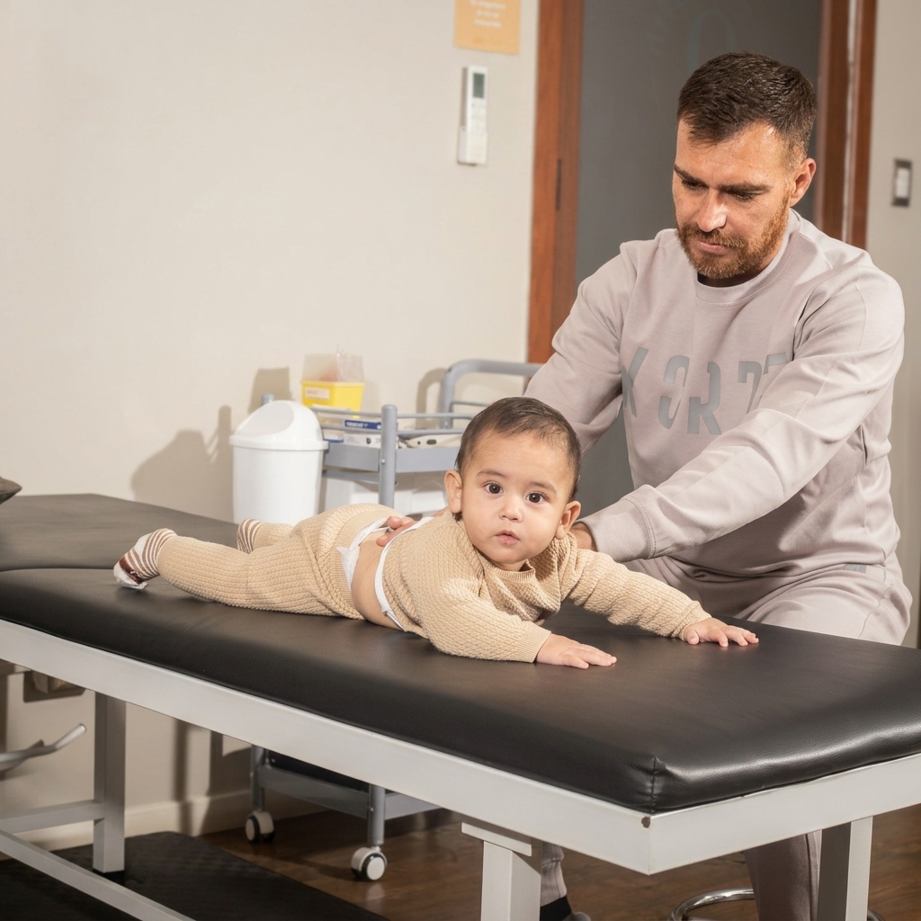 Terapia física con paciente pediátrico